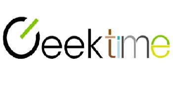 Geektime logo, transfers to external website