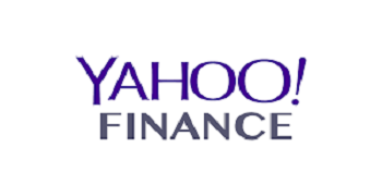 Yahoo finance logo, transfers to external website