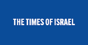 THE TIMES OF ISRAEL logo, transfers to external website